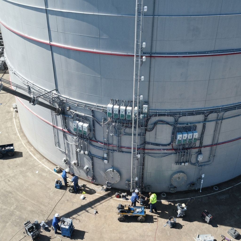 Tank monitoring installation